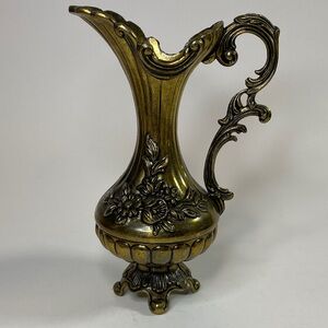 Vintage Italian Gold Toned Decorative Ewer